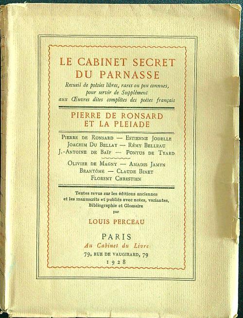 Le cabinet secret du Parnasse