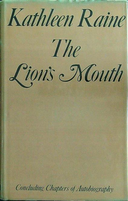 The lion's mouth - Kathleen Raine - copertina