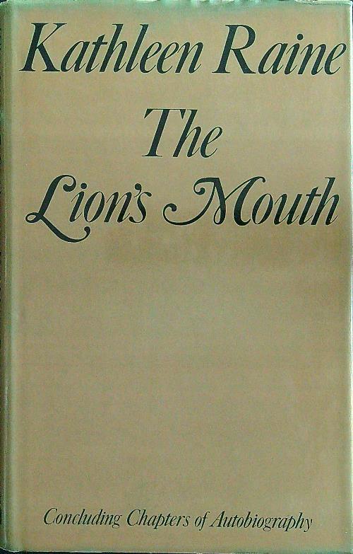 The lion's mouth - Kathleen Raine - copertina