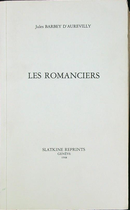 Les romanciers - Jules Barbey d'Aurevilly - copertina