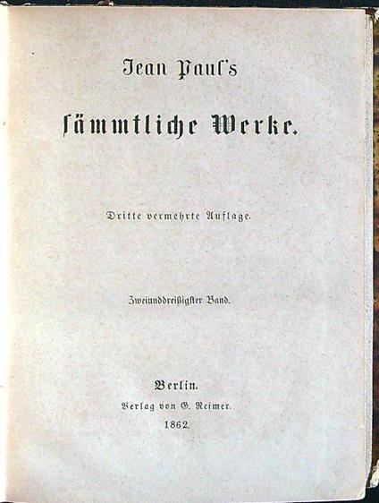 Sammtliche werke 32 - Jean Paul - copertina