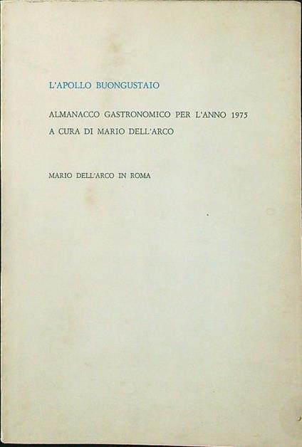 Almanacco gastronomico per l'anno 1975 - copertina