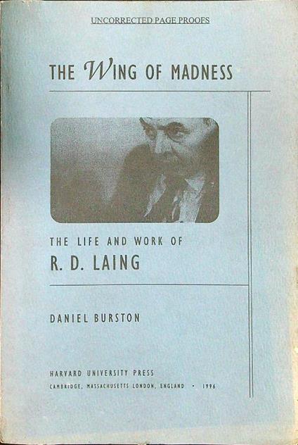 The wing of madness - R.D. Laing - copertina