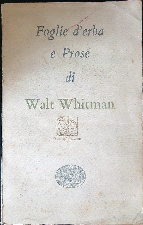 Foglie d'erba e prose