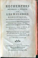 Recherches historiques et physiques sur les maladies epizootiques premiere partie