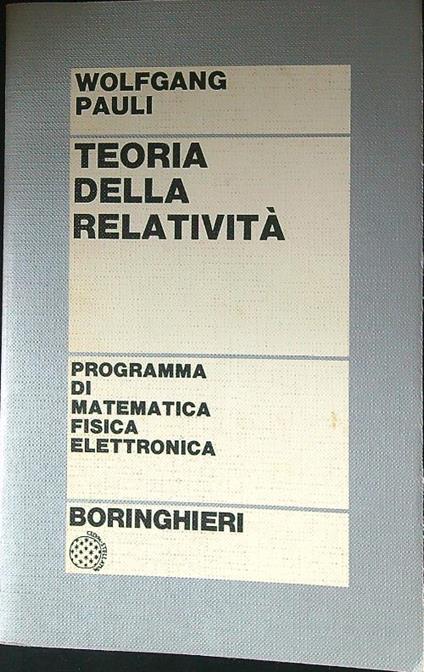Teoria della relatività - copertina