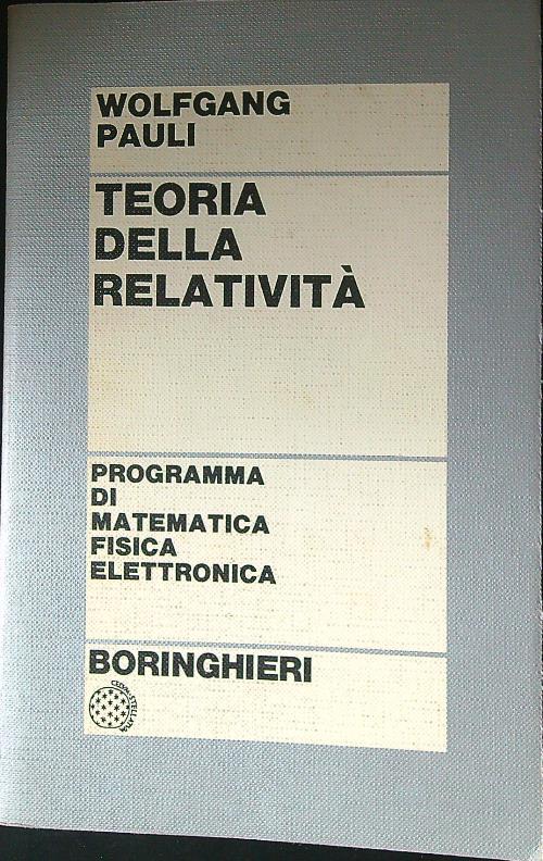 Teoria della relatività - copertina