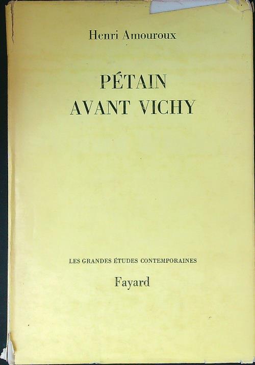 Petain avant Vichy