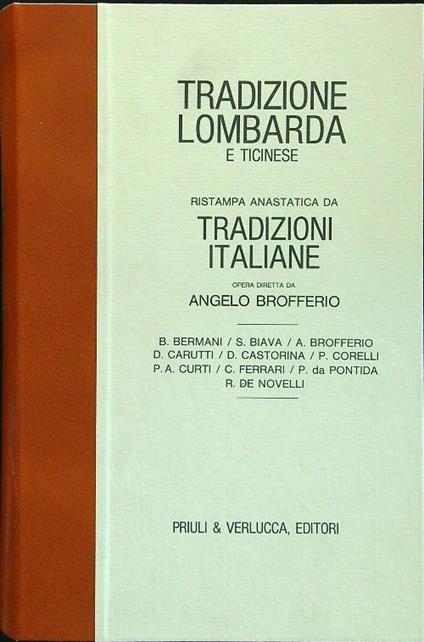 Tradizione lombarda e ticinese - copertina