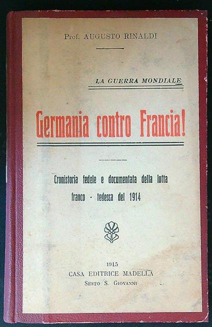 Germania contro Francia! - Augusto Rinaldi - copertina