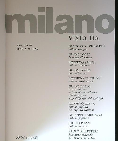 Milano vista da - copertina