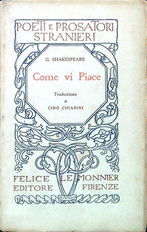 Come vi piace - G. Shakespeare - copertina