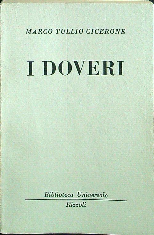 I doveri - M. Tullio Cicerone - copertina