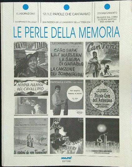 Le perle della memoria 12 Le parole che cantavamo - copertina