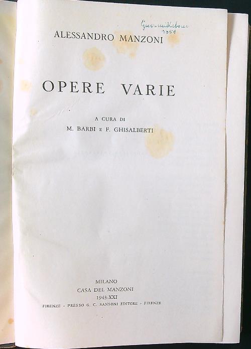 Opere varie vol. II