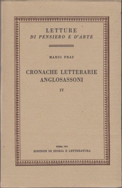 Cronache letterarie anglosassoni - Vol. IV