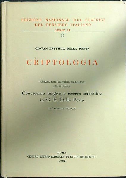 Criptologia - copertina