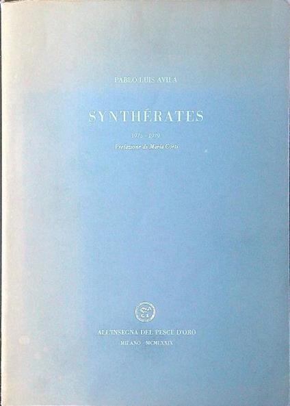 Syntherates 1975-1979 - Pablo Luis Avila - copertina