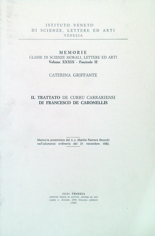 Il trattato de Curru Carrariensi di Francesco de Caronellis