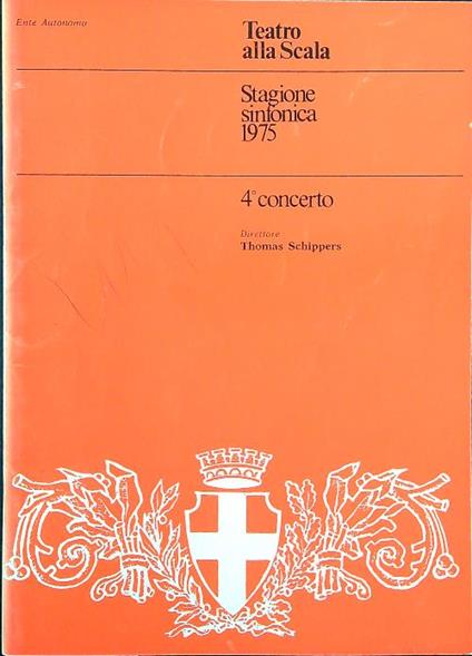 Teatro alla Scala. Stagione sinfonica 1975 - 4 concerto - copertina