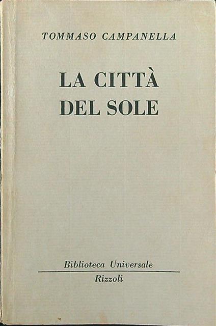 La città del sole - Tommaso Campanella - copertina