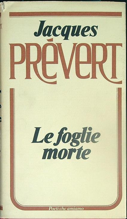 Le foglie morte - Jacques Prévert - copertina