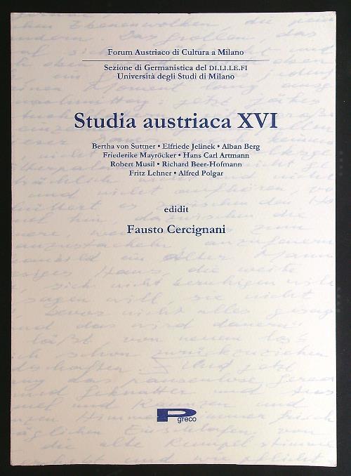 Studia austriaca XVI