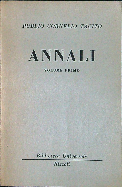 Annali volume primo