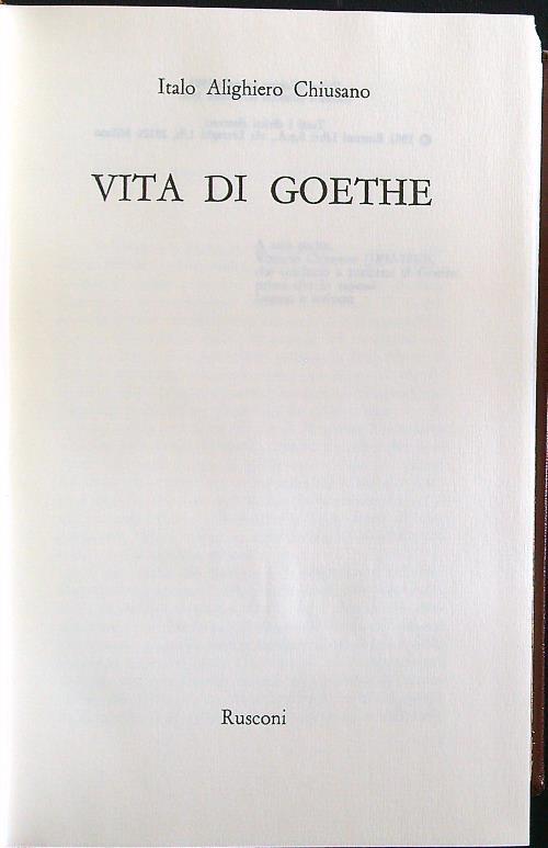 Vita di Goethe