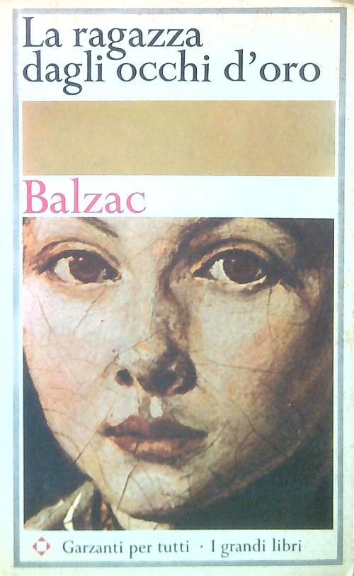 La ragazza dagli occhi d'oro - honorè Balzac - copertina