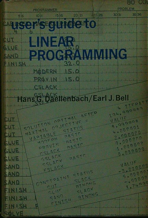User's guide to linear programming