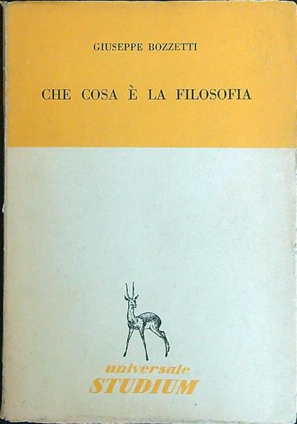 Che cosa è la filosofia - Giuseppe Bozzetti - copertina