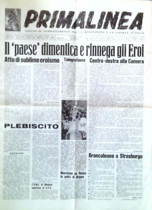 Primalinea - Anno XI, N. 11-12/1-31 Giugno 1979