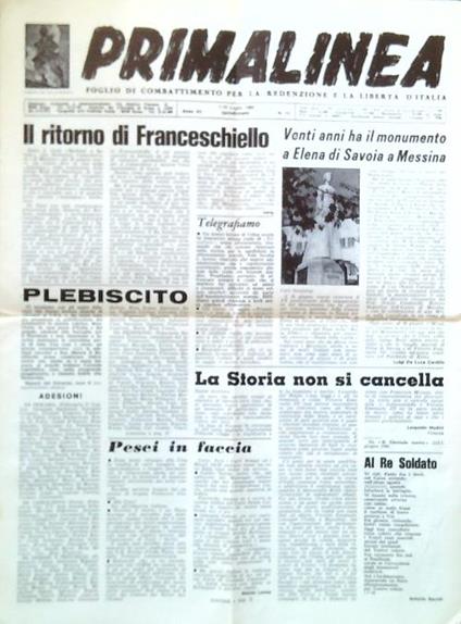 Primalinea - Anno XII, N. 13/1-15 Luglio 1980 - copertina