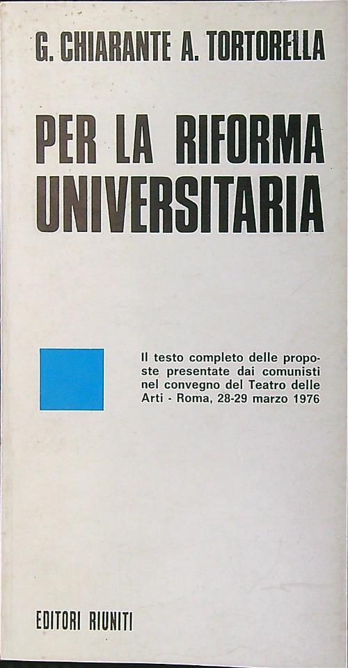 Per la riforma universitaria