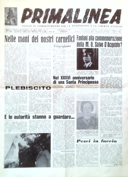 Primalinea - Anno XII, N. 16/16-30 Settembre 1980 - copertina