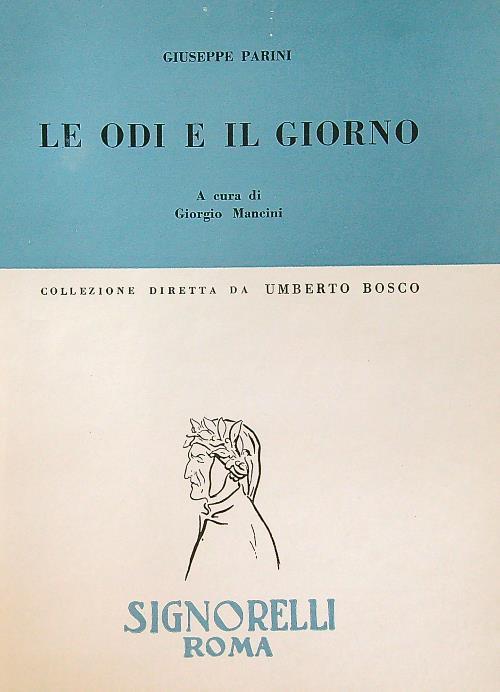 Le odi e il giorno - Giuseppe Parini - copertina