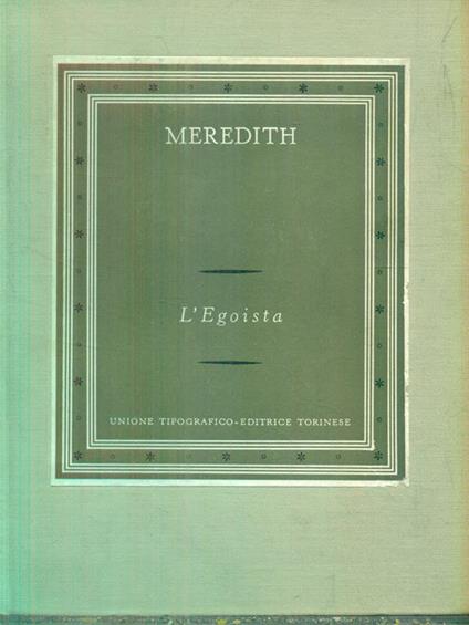 L' egoista - George Meredith - copertina