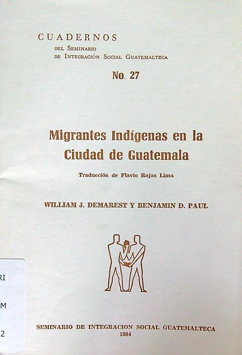 Migrantes Indigenas en la Ciudad de Guatemala - copertina