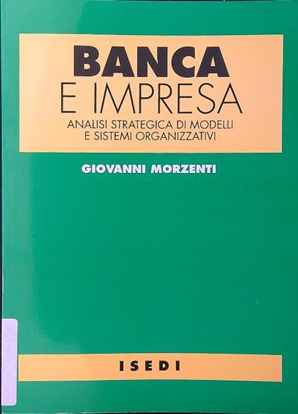 Banca e impresa - Giovanni Morzenti - copertina