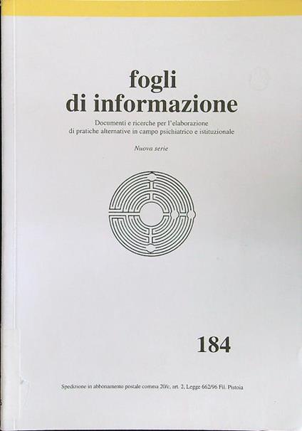 Fogli di informazione 184 - copertina