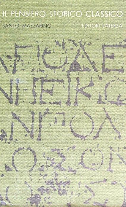 Il pensiero storico classico. Vol II parte 2 - Santo Mazzarino - copertina