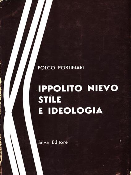 Ippolito Nievo stile e ideologia - Folco Portinari - copertina