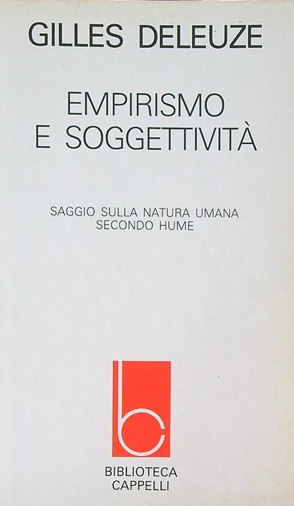 Empirismo e soggettività - Gilles Deleuze - copertina
