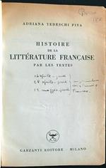 Histoire de la litterature francaise par les textes