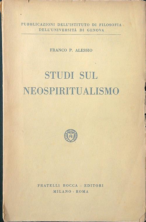 Studi sul neospiritualismo