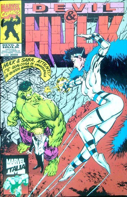 Devil & Hulk N. 6/Settembre 1994 - copertina