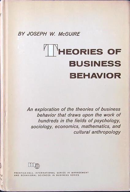 Theories of business behavior - Joseph McGuire - copertina