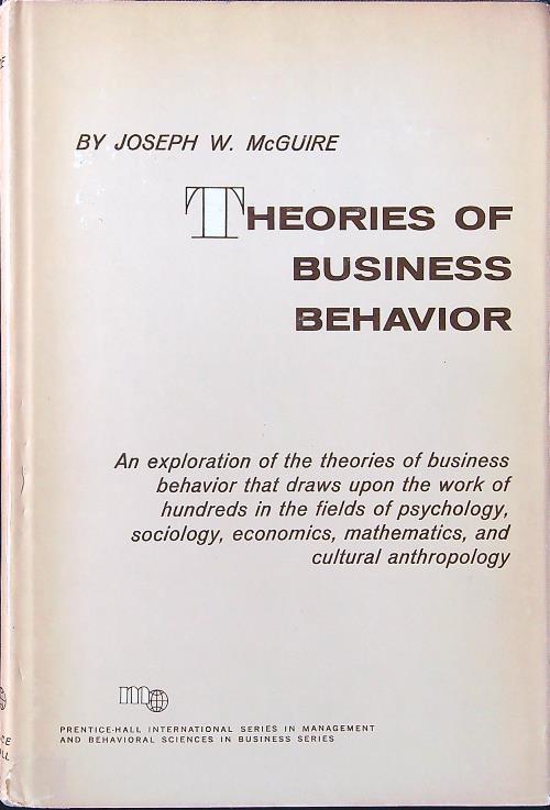 Theories of business behavior - Joseph McGuire - copertina