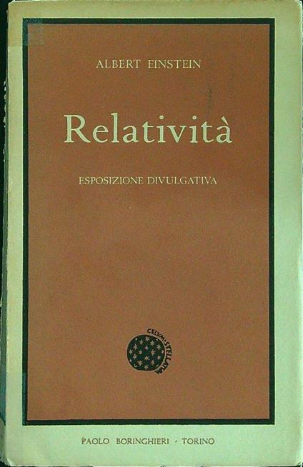Relatività - Albert Einstein - copertina